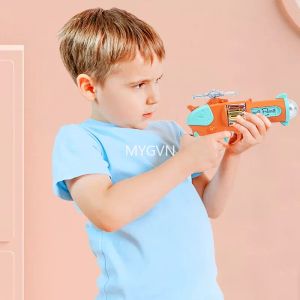 Revólver Águila del desierto para niños, pistola de juguete que no puede disparar, lanzador inteligente giratorio con luces de sonido, regalos