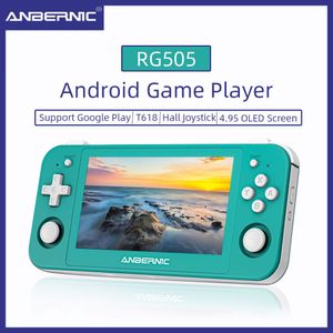 RG505 nouvelle console de jeu portable Android 12 système Unisoc Tiger T618 4.95 pouces OLED avec Hall Joyctick OTA Up