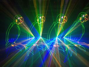 Luz láser principal móvil de iluminación de escenario de DJ de haz de grasa a todo color RGB para barra de club nocturno