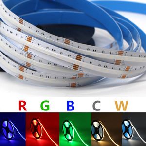 RGBCCT COB LED Strip 24V 840 LEDs / m Flexible High Bright Dotless Colorful FOB LED Tape Light Bar para decoración de interiores