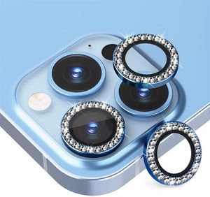 Rhinestone Diamond Eagle Eye Camera Protector pour iPhone 15 14 13 12 11 Pro Max Mini Metal Lens Glass pas de détail 100pcs un sac une couleur un modèle One Piece Prix