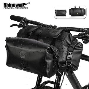 Rhinowalk sac de vélo étanche grande capacité sac de guidon 2 pièces avant Tube sac de vélo vtt cadre coffre vélo accessoires 220721