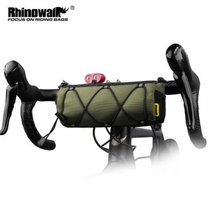 Rhinowalk sac de vélo Portable guidon sacoche multi-usages grande capacité sac à dos vtt route vélo cadre Tube sac bande élastique 231220