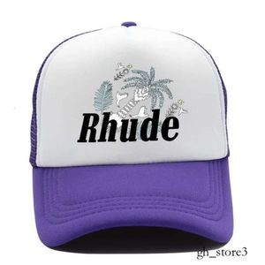 Rhude Hats for Men Mesh Green Mesh Rh Cap Béisbol Capas Hombres Bordado Bordado Rhude Rhude Camión Casual Camino Ajustable Rhude Bonnón Rhude Cap 211