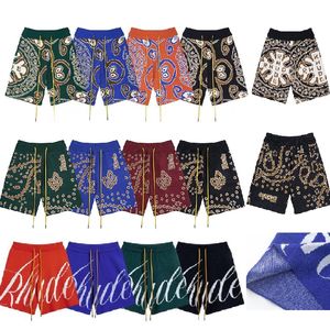 pantalones cortos rhude pantalones cortos de diseñador pantalones cortos de lana de impresión Pantalones cortos casuales de lana de punto jacquard hombres mujeres deporte pantalones cortos para correr pantalones al aire libre en casa pantalones cortos de ocio de vacaciones