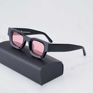 RHUDE THIERRY LASRY RHEVISION-101 lunettes de soleil carrées noires hommes nuances lumière-luxe haute rue Style acétate lunettes solaires