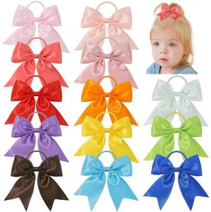 Ruban Rubber Band Tie Kids Bowknot Hairbands 13 Color Fashion Flower Bows Bows Scrunchie Hair Corde