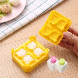 Rice Ball Moule Diy Nori Punch Sushi Engosing Dispositif Maker Kit Bear Baking Bento Kitchen Tools Tools 240328