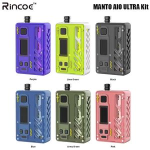 Rincoe Manto AIO Ultra Kit 80W avec une capacité de 5,2 ml alimenté par une seule batterie 18650 pour MTLDTLDIY Vaping E cigarette authentique