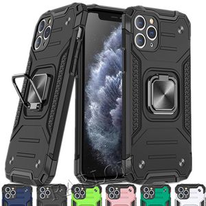 Ring Holder Armor Fundas para teléfonos anticaídas a prueba de golpes para iPhone 13 13pro 12 MIni 11 Pro XR XS Max Samsung S21 FE S20 Note 20 Ultra A21S A51 A71 A32 A52 A72 Ventas de fábrica