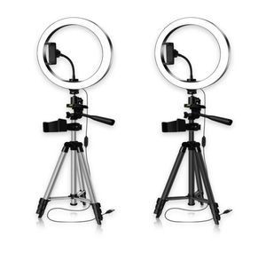 26cm LED Ring Light with Tripod Stand - USB-Powered, 3 Color Modes, Adjustable Brightness for Studio Photography, YouTube Videos, and Selfies