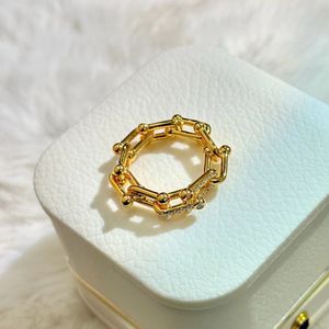 Anillo mujeres diseñador anillo joyería lujos diamante anillos de plata diseñador herradura hebilla joyería regalos simple estilo personalizado fiesta fresco