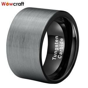 Anneaux 12 mm Tungsten Carbide Rings Band de mariage pour hommes Dropshipping Wholesale Brossed Finis I Love You Graved Comfort Fit