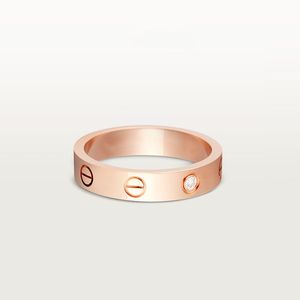 Rings for Women Love Torny Rings Diseñador de lujo Joya de lujo Mujeres Diamante Titanio Aleación de acero Ring de diseñador de oro NUNCA FADER NO ALERGIC 4 mm 5 mm 6 mm Regalo