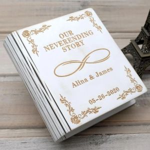 Anillos Caja de anillo de boda personalizada Caja de anillo de madera Caja de anillo de madera Joyero Rústico Valentín Valentín Boda de compromiso de obsequio