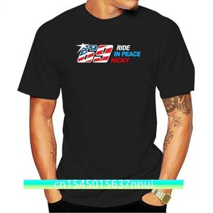 RIP Nicky Hayden 69 Camiseta Rider In Peace Camiseta Hombres Tops Carta Tees América Ropa de moda Camiseta de algodón de gran tamaño 220702