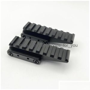 Riser Picatinny Weaver Rail 20Mm Adaptador de montaje de alcance para caza 558 Red Dot Sight Drop Delivery Dhrma