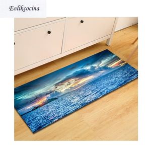 Sol naciente sobre la nube Tapis Salon Alfombra de baño absorbente Área Alfombra para sala de estar Dormitorio Piso Alfombra Tapete Infantil Y200527