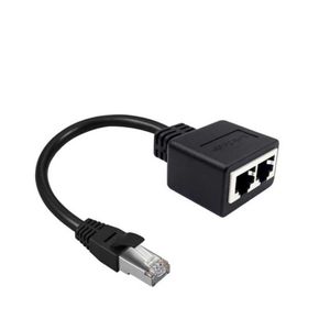 Cable adaptador de red LAN Ethernet RJ45 uno en dos macho a 2 hembra siete tipos de