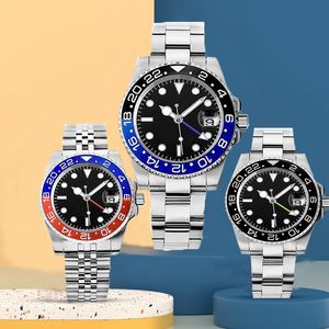 Bisel azul y rojo relojes automáticos para hombre modelo de diseñador pulsera jubilee movimiento mecánico de alta calidad reloj de vidrio resistente al agua aaa diseñador hombre 3a reloj de pulsera