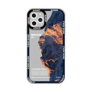 Coque de téléphone en Silicone souple avec peinture de paysage routier, étui de protection pour objectif d'appareil photo pour iPhone 14 13 12 11 Pro XS Max X XR 7 8 Plus