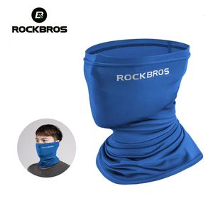 ROCKBROS Cara de verano Bufanda Cuello Protección solar Seda Ciclismo Headwear Motocicleta Scooter MTB Ciclismo de carretera Máscara Transpirable Bandana 240319