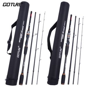 Goture Xceed Travel Fishing Rod Combo, Fuji Guide Ring, Carbon Fiber Spinning & Casting Lure Rod, 1.98-3.6M for Carp Fishing