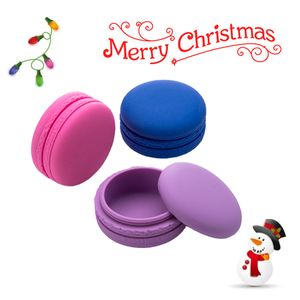 Récipient en silicone pour macaron Accessoires pour fumeurs Prix basé sur 1 ensemble, 4 pièces emballées dans un étui transparent, pots Dabs contenants de cire herbe sèche boîte vaporisateur coffret cadeau 549