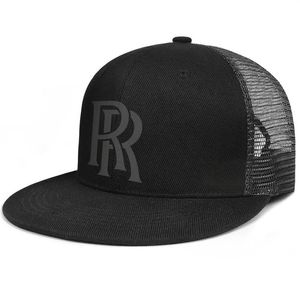 Rolls Royce RR logo symbole emblème Unisex Flat Brim Trucker Cap Cool Vintage Baseball Hats Logo gay les arc-en-ciel brillant Métal or h252c