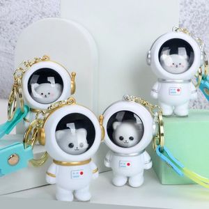 Ciel étoilé romantique, ours en peluche, pendentif veilleuse, porte-clés astronaute lumineux, sac à dos pour couple d'étudiants, pendentif mignon