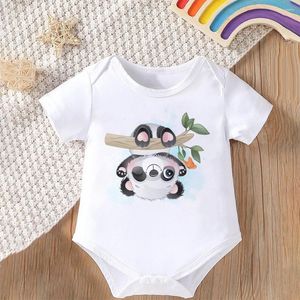 Barboteuses bébé body mignon Panda imprimé infantile barboteuse Bron douche cadeau fille garçon tissus enfant en bas âge blanc combinaison présente tenue