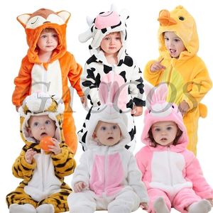 Barboteuses né bébé Kigurumi garçon filles pyjamas animal dessin animé barboteuse à capuche pyjama lion singe costumes enfant en bas âge cosplay vêtements 220919