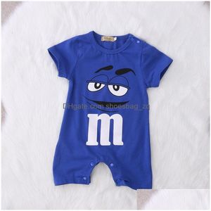 ROMMERS Vêtements d'été bébé garçon fille née Vêtements dessin animé Printing Sucs de combinaison à manches courtes conjointe 230628 Drop livraison pour enfants Dhd5v