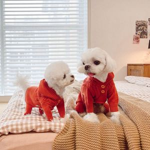 Rompers Winter Dog Jumpsuit Sweater Mabouillage Yorkshire Terrier Clothes Puppy Small Dog Costume Chihuahua Pomeranian Maltais Poodle Vêtements