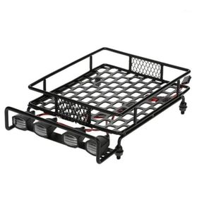 Barre de lumière à bagages de toit pour Wrangler Tamiya CC01 Axial SCX10 Aluminium Alloy Buggage Rack Root11601531