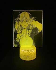 Room Night Light LED Anime 3D Picture Lámpara Nightlight Color Cambio de quintuplets por excelencia Nakano Nino Control Decoración FA8773783