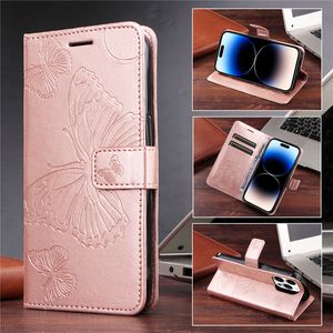 Rope Magnetic Flip Butterfly Phone Case pour iPhone 15 14 13 12 Pro Max Samsung Galaxy S22 S23 Ultra Google Pixel 7 8 7a 7Pro 8pro Sony Xperia 10 1 5 Slim Shell en cuir mince en cuir