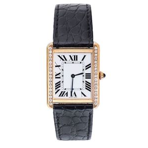 Reloj de cuarzo cuadrado de oro rosa Amantes de la moda hombres mujeres relojes relojes de pulsera de plata para hombres damas Regalo de San Valentín dropshipping negocios de cuero de lujo dhgate