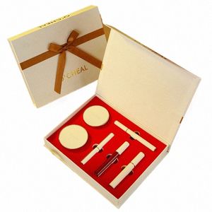 Kit de maquillage au romarin 6pcs Kit poudre libre Air Cushi BB crème Eyeliner Mascara rouge à lèvres brillant à lèvres maquillage en gros 74gS #