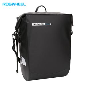 ROSWHEEL Water Resistant Bicycle Rear Rack Bag Hanging Pannier 20L large capacity, be able to carry various traveling necessities