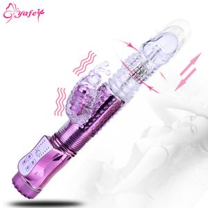 Rotation 6 vitesses vibrateurs de lapin gode réaliste stimulateur de clitoris jouets sexuels érotiques vibrateurs G Spot jouets sexuels pour adultes pour femmes 220303