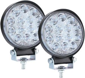 Luces Led redondas de 140w para todo terreno, barra de luces para parachoques, lámpara de conducción, faro antiniebla para camión, Tractor, barco, Suv, Ute, 12/24v