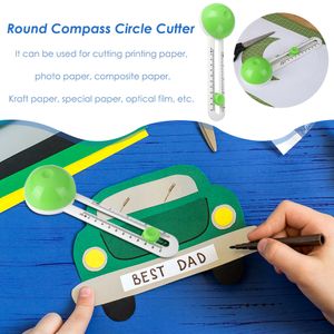 Modèle de couteaux à coupe ronde patchwork Compass Circle Cutter Circular Paper Scrapbooking Cartes Coupers