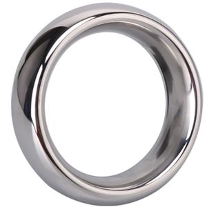 Anillo redondo de Metal para pene, anillos para pene de acero inoxidable, bloqueo de bondage para pene para hombres, retraso en la eyaculación de 40mm/45mm/50mm