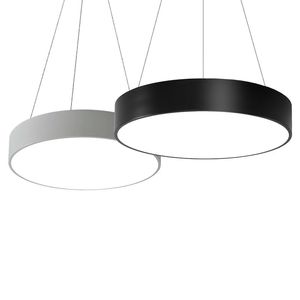 Lampes suspendues LED ronde lustre bureau moderne minimaliste étude de mode restaurant suspendu ligne éclairage éclairage commercial