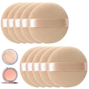 Esponja de maquillaje suave portátil para aplicadores de base de polvo corporal facial de forma redonda