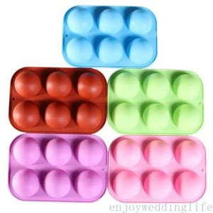 Moldes redondos de silicona para chocolate para hornear pastel, molde cilíndrico de caramelo para galletas sándwich, muffin, magdalena, brownie, pastel, pudín, gelatina FY4438 DHL 0326