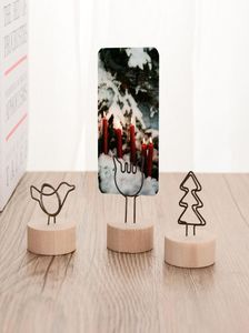 Cadre photo rond en bois pour notes, Clip pour numéro de Table, porte-Po de mariage, Clip pour mémo, carte de nom, pendentif, 2948613