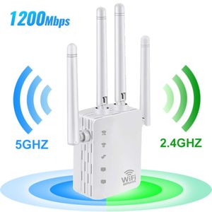 Routers 1200 Mbps 5GHz WiFi Booster Repeater Wireless Wi Fi Extender Network Amplificateur 802.11n Signal à longue portée Repetidor