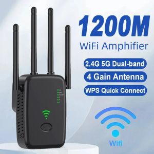 Routers Router sans fil Router WiFi Répéteur 2.4G 5G Amplificateur de signal WiFi Router WiFi Booster pour le bureau à domicile